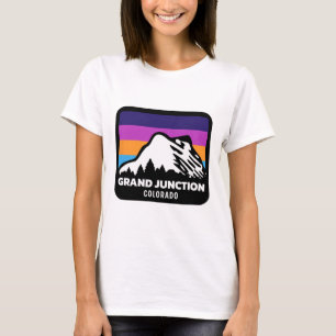 Grand Junction Colorado Skiing Snowboarding Family T-Shirt