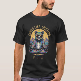 Grand Lake Colorado Abstract Bear Chill Zen Yoga D T-Shirt