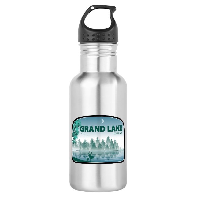 Grand Lake Colorado Deer 532 Ml Water Bottle (Front)