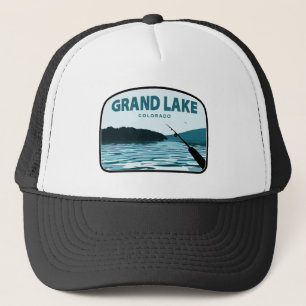 Grand Lake Colorado Fishing Rod Trucker Hat