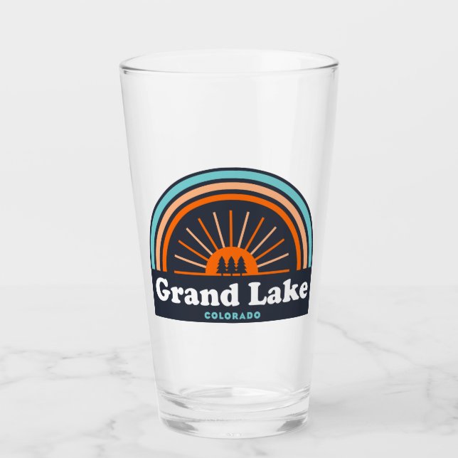 Grand Lake Colorado Rainbow Glass (Front)