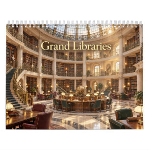 Grand Libraries Fantasy Book Lover Calendar
