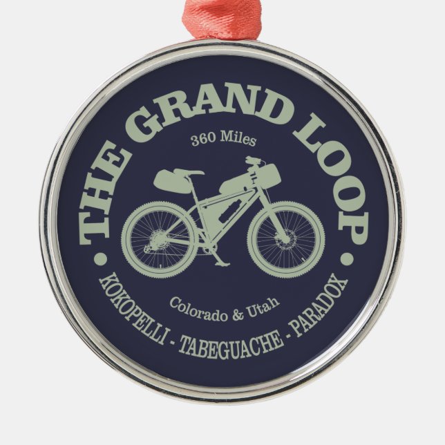 Grand Loop (MTB) Metal Ornament (Front)