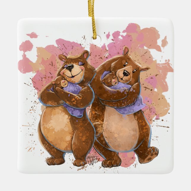 Grand Mama and Papa Bear Ornament (Front)