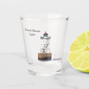 Grand Marais Light MN shot glass