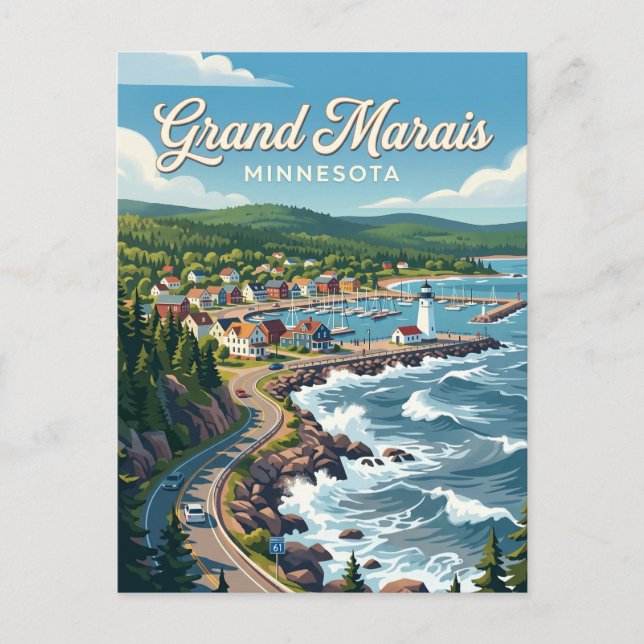 Grand Marais USA Postcard (Front)