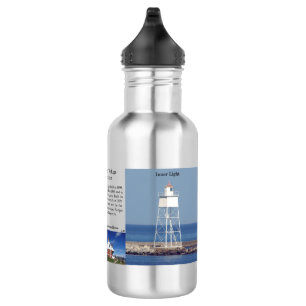 Grand Marias Michigan Lights water bottle