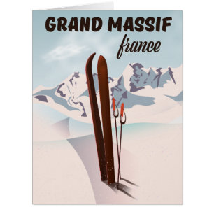 Grand Massif france ski poster art.