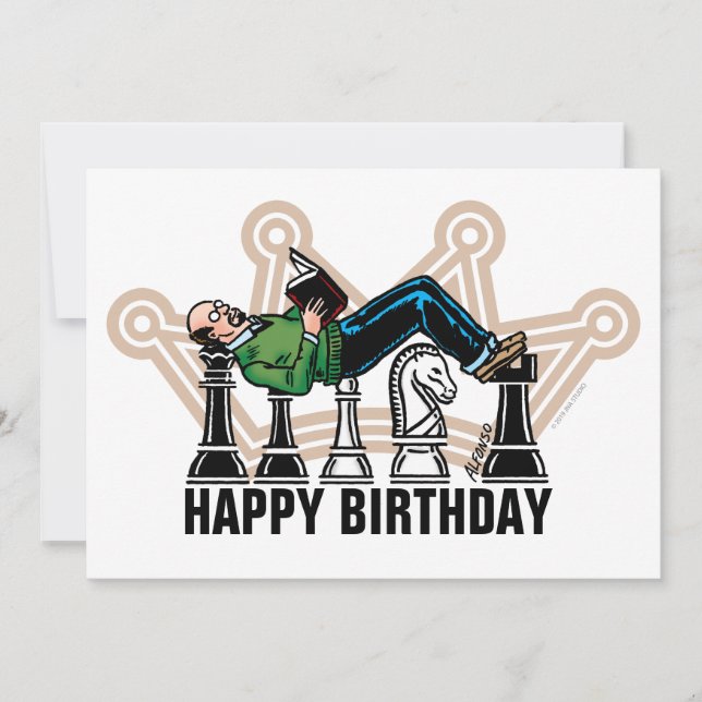 Grand Master Dad Birthday Flat Greeting Card (Front)