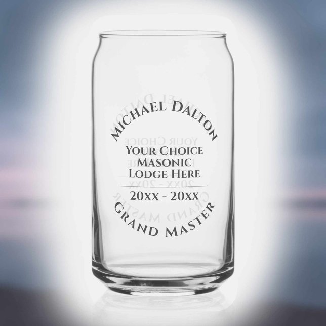 Grand Master Masonic Can Glass (Creator Uploaded)