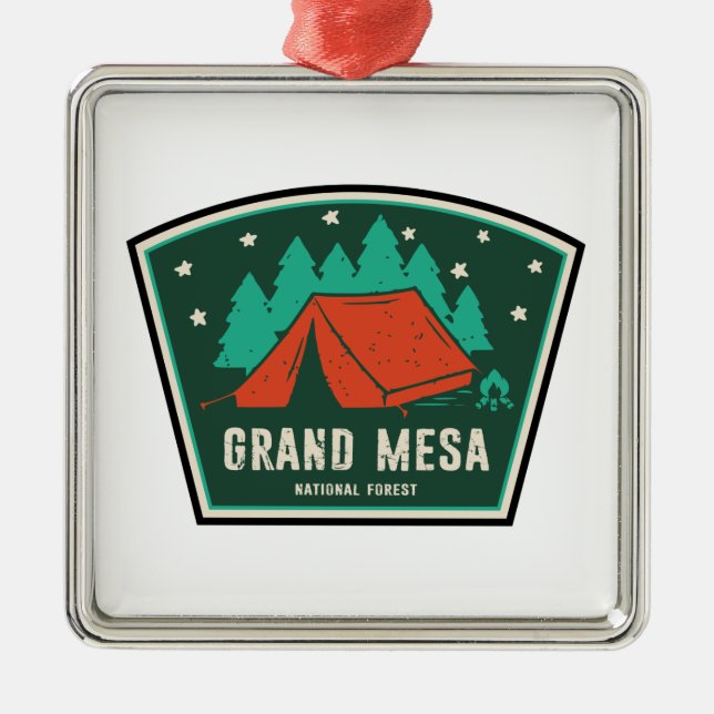 Grand Mesa National Forest Camping Metal Ornament (Front)