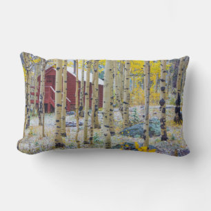 Grand Mesa Solitary cabin in a forest Lumbar Cushion