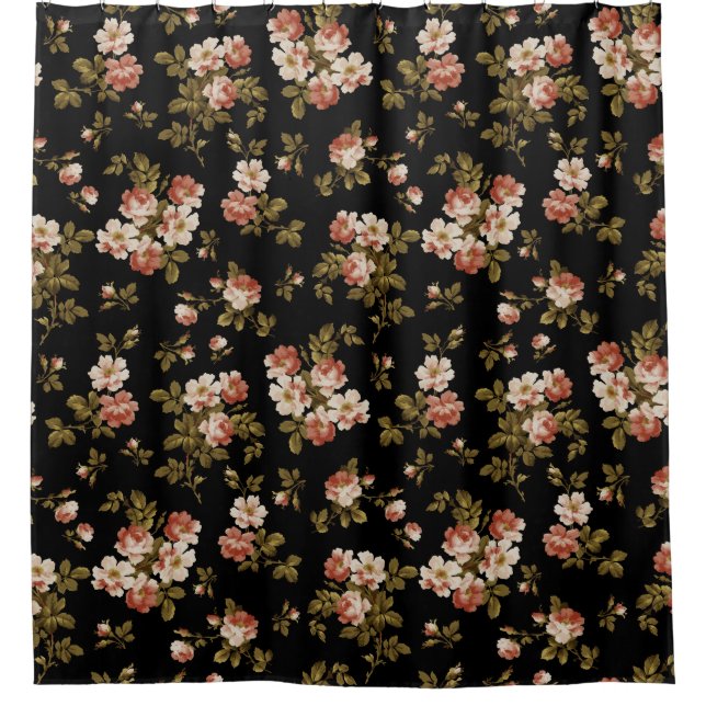 Grand Millennial Botanical Roses Summer Garden 1 Shower Curtain (Front)