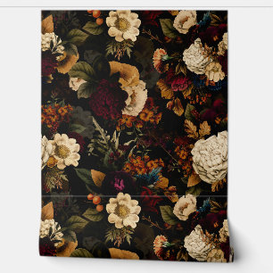 Grand Millennial  Maximalism Moody Florals  Wallpa Wallpaper
