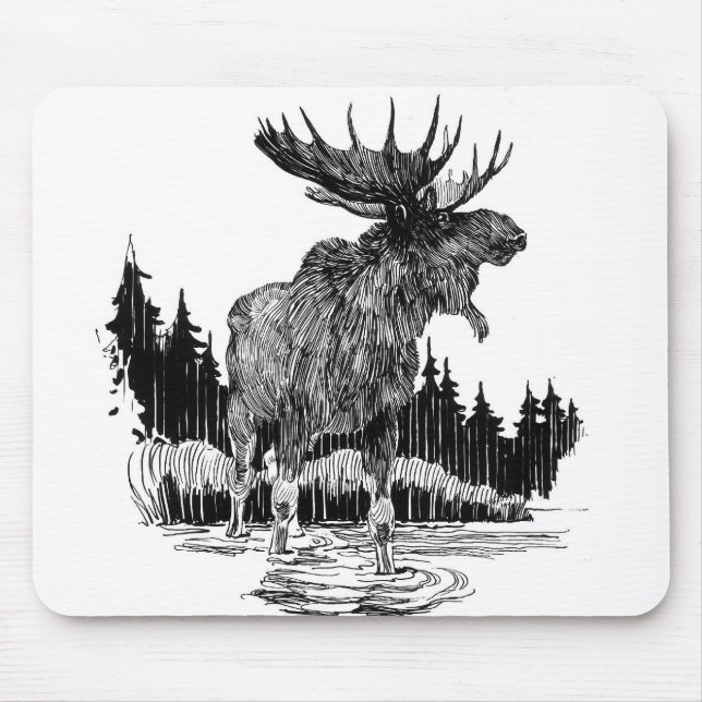 Grand Old Moose Mouse Pad (Front)