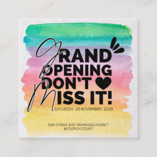 Grand Opening announcement flyer card