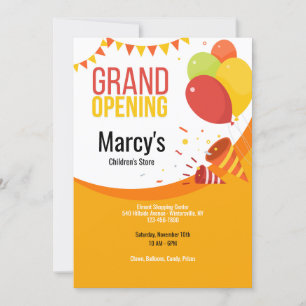 Grand Opening Balloons Invitation