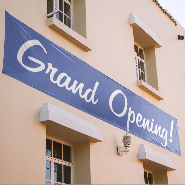 Grand Opening Blue & White Promotional Business   Banner (Creator Uploaded)