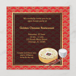 Grand Opening Chinese Restaurant Invitation