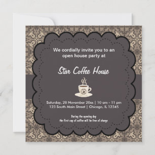 Grand Opening Coffee House Invitation