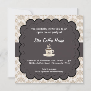 Grand Opening Coffee House Invitation
