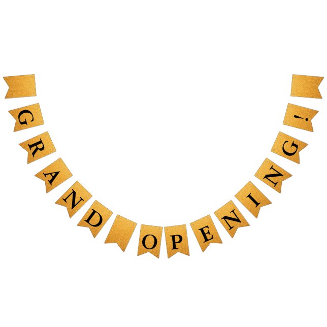Grand Opening Faux Gold Glitter  Bunting (All)
