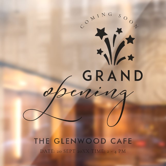 Grand Opening Firework Star Black Coming Soon (Sheet 2)