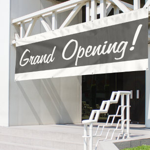 Grand Opening Gray & White Promotional Business   Banner