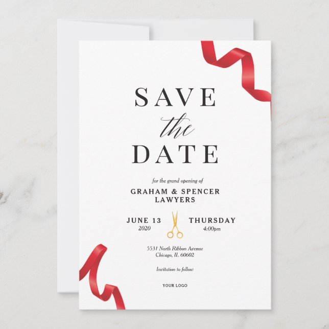 Grand Opening Save the Date Invitation (Front)