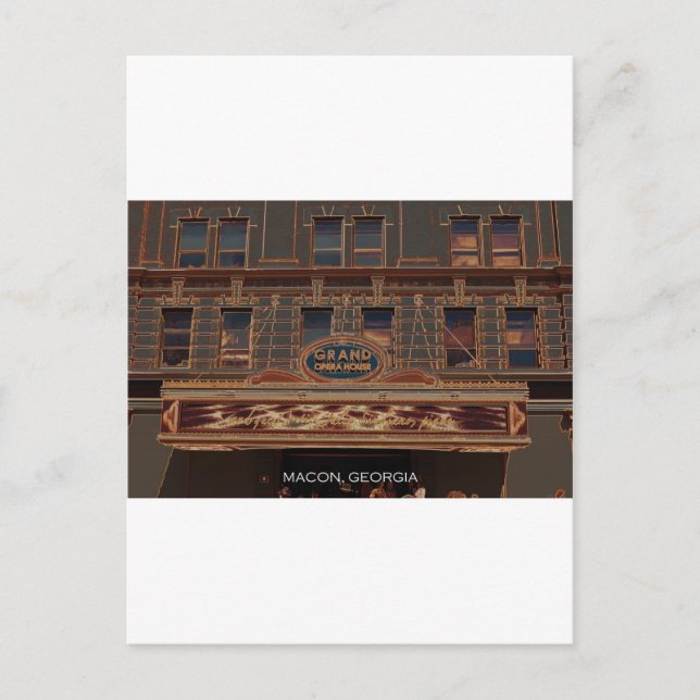 GRAND OPERA HOUSE - MACON, GEORGIA POSTCARD (Front)