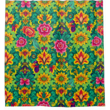Grand Opulence Maximalist Shower Curtain