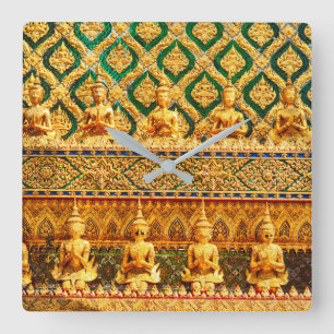 Grand Palace In Bangkok, Thailand Square Wall Clock