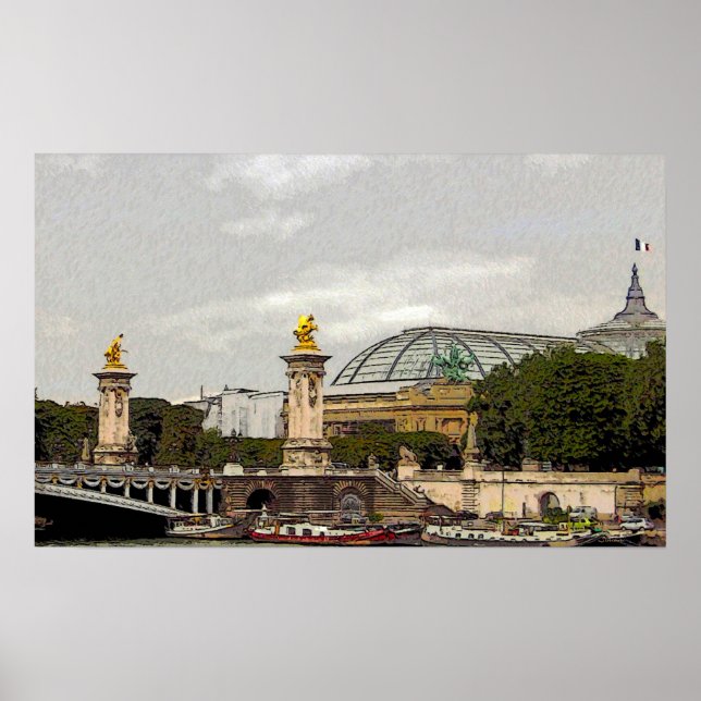 Grand Palais in Paris, France - fine art poster (Front)
