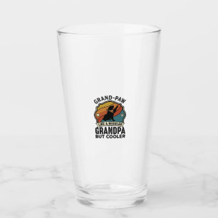 Grand Paw Grandpa Dog Retro Sunset Bandana_1 Glass