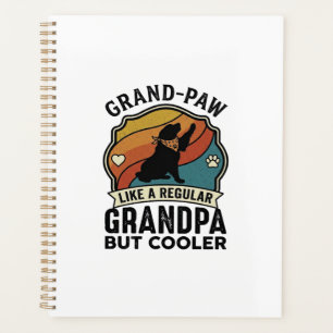 Grand Paw Grandpa Dog Retro Sunset Bandana_1 Planner