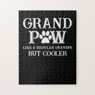 Grand Paw Like Regular Grandpa But Cooler Dog Love Jigsaw Puzzle