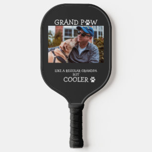 Grand Paw Regular Grandpa But Cooler Custom Photo  Pickleball Paddle