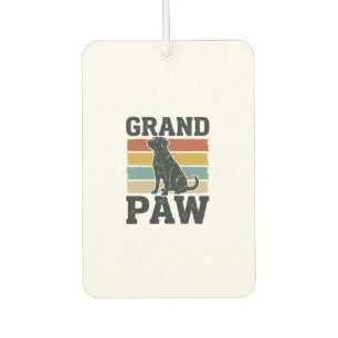 Grand Paw Vintage Dog Grandpa Shirt Design_1 Car Air Freshener