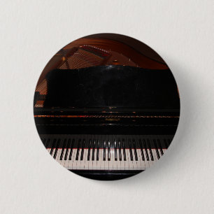 Grand Piano 6 Cm Round Badge