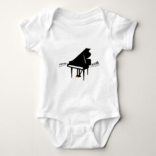 Grand piano and Keyboard Baby Bodysuit