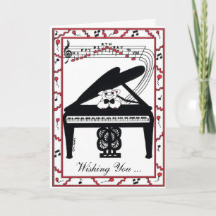 Grand Piano Birthday Card