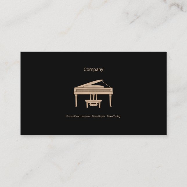 Grand Piano Business Card (Front)