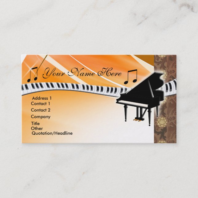 Grand Piano Business Card (Front)