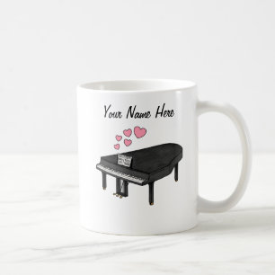 Grand Piano Custom Wedding Mug Pianist Musician