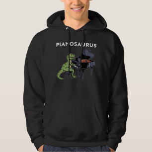 Grand Piano Gift Kids Pianist Dinosaur Music Piano Hoodie