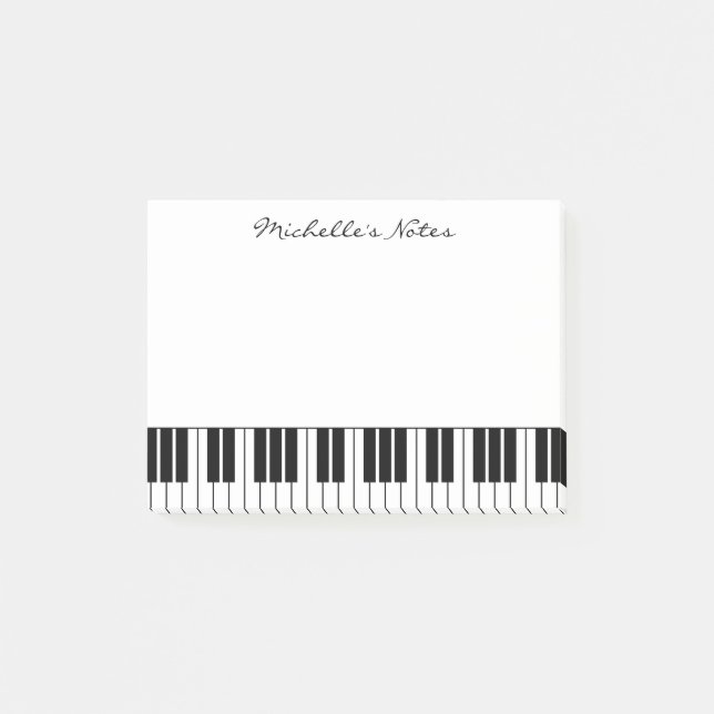 Grand piano keys post it notes for pianist (Front)