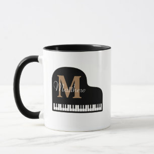 Grand Piano Monogram with name Pianist  Mug