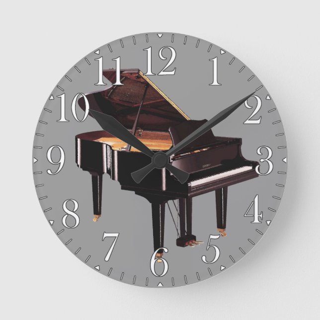 Grand Piano Music Lover's Wall Clock (Front)