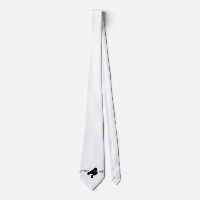Grand Piano Music Notes Tie (Front)