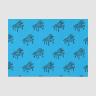 Grand Piano, music symbols, music teacher, gift Tissue Paper